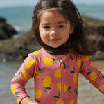 ONE PIECE BATHING TRUNKS | Lemmony Rose Print-Extra Img - 1