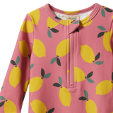 ONE PIECE BATHING TRUNKS | Lemmony Rose Print-Extra Img - 2