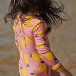 ONE PIECE BATHING TRUNKS | Lemmony Rose Print-Web-hover