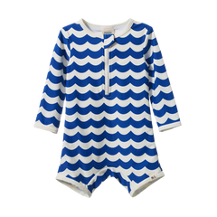 ONE PIECE BATHING TRUNKS | Waves Blue Print-Web-front