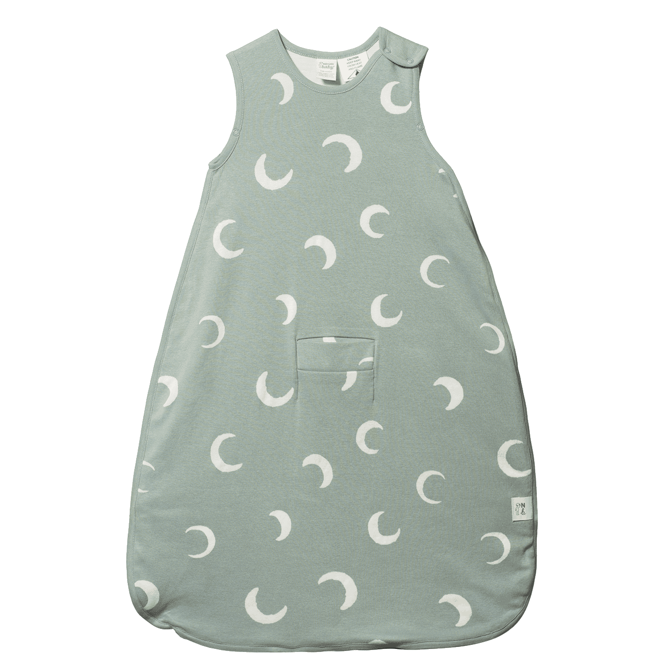 ORGANIC COTTON & MERINO SLEEPING BAG | Crescent Print-Web-front