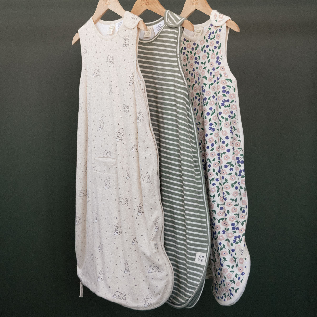 ORGANIC COTTON & MERINO SLEEPING BAG | Nettle Twin Stripe-Web-hover