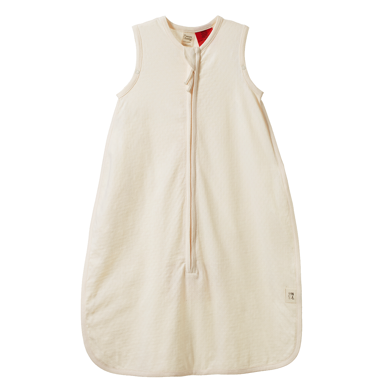 ORGANIC COTTON POINTELLE SLEEPING BAG | Natural-Web-front