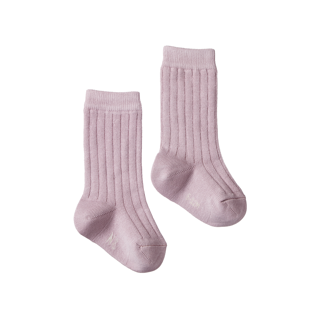 ORGANIC COTTON RIB SOCKS | Lilac-Web-front