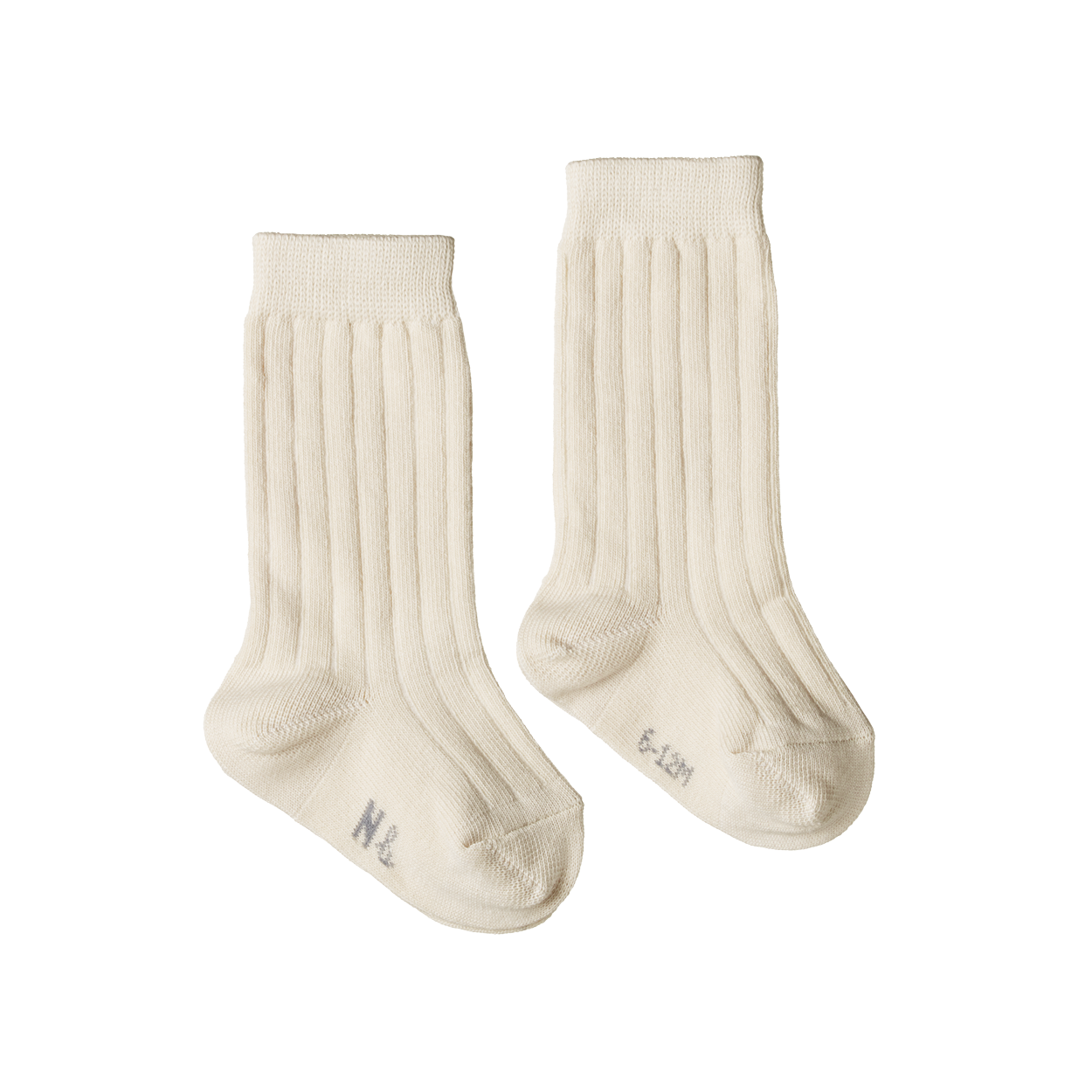 ORGANIC COTTON RIB SOCKS | Natural-Web-front