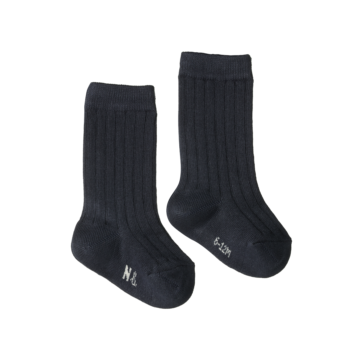 ORGANIC COTTON RIB SOCKS | Navy-Web-front