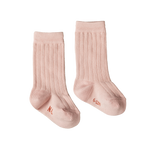 ORGANIC COTTON RIB SOCKS | Rose Bud-Web-front