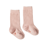 ORGANIC COTTON RIB SOCKS | Rose Bud-Web-front