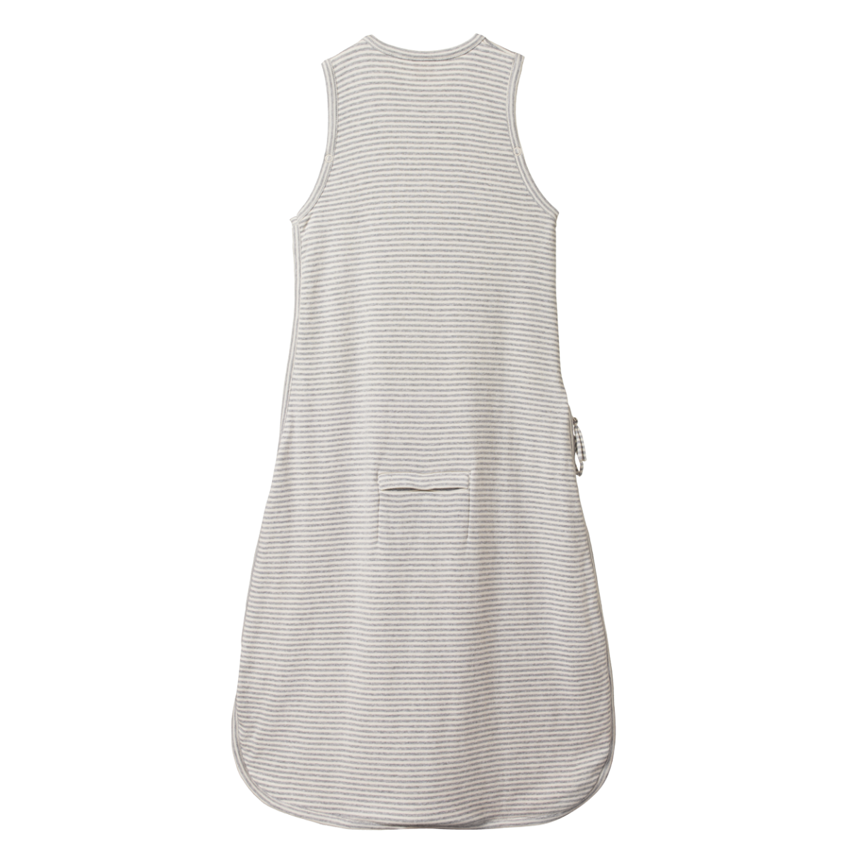 ORGANIC COTTON SLEEPING BAG | Grey Marl Stripe-Web-hover