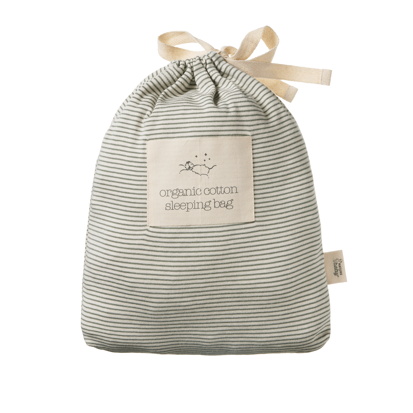 ORGANIC COTTON SLEEPING BAG | Nettle Pinstripe-Web-hover
