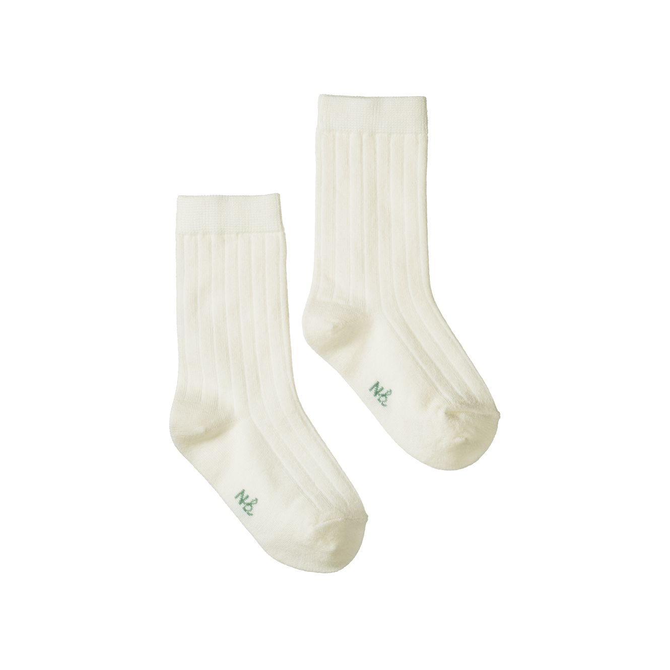 ORGANIC WOOL RIB SOCKS | Natural-Web-front