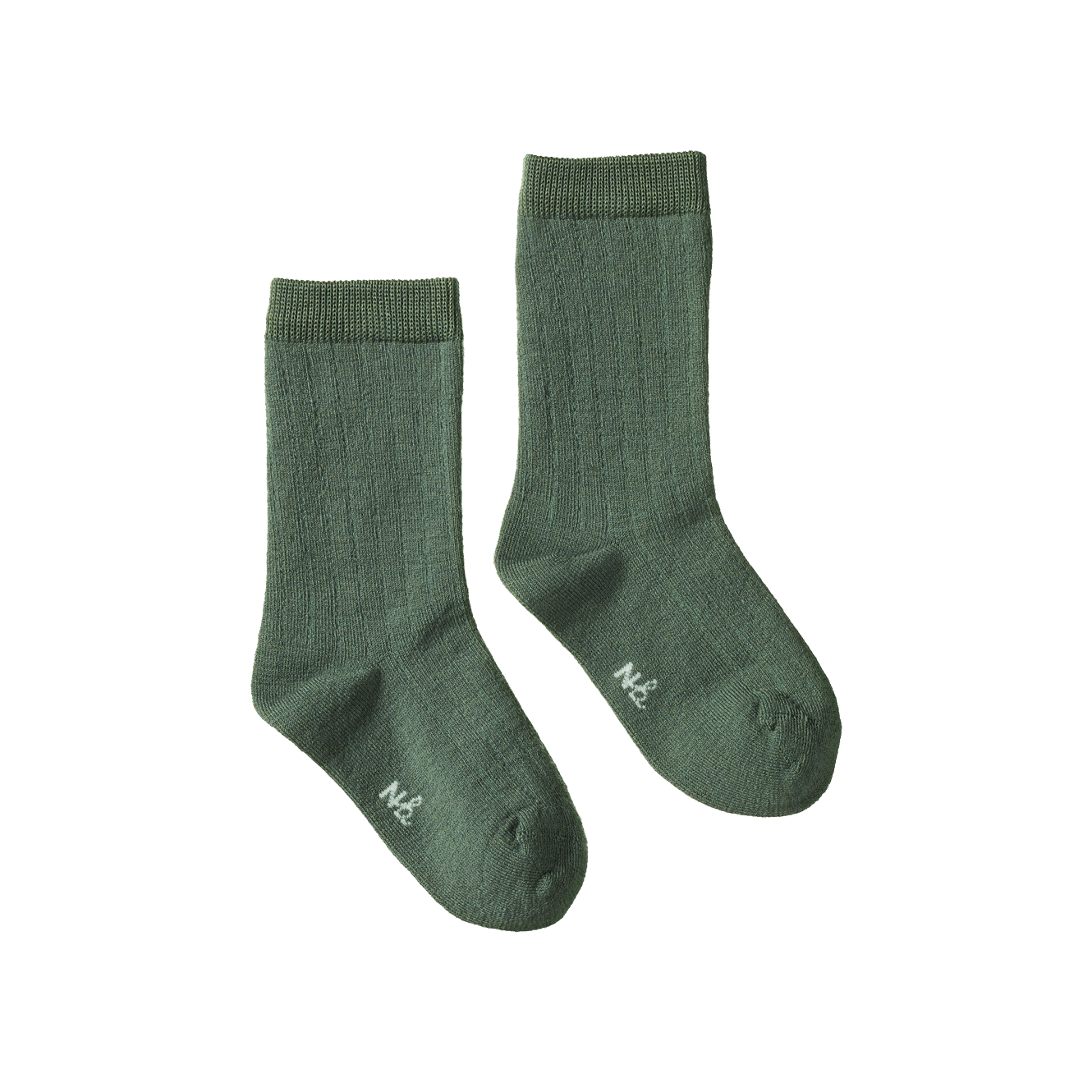 ORGANIC WOOL RIB SOCKS | Nettle-Web-front