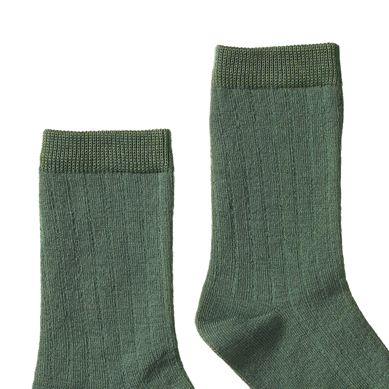 ORGANIC WOOL RIB SOCKS | Nettle-Web-hover