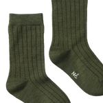 ORGANIC WOOL RIB SOCKS | Thyme-Web-hover