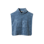 ORG COTTON PONCHO TOWEL | Blue Whale Print-Web-front