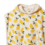 ORG COTTON PONCHO TOWEL | Lemon Print Terry-Extra Img - 2