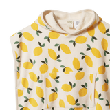 ORG COTTON PONCHO TOWEL | Lemon Print Terry-Extra Img - 2