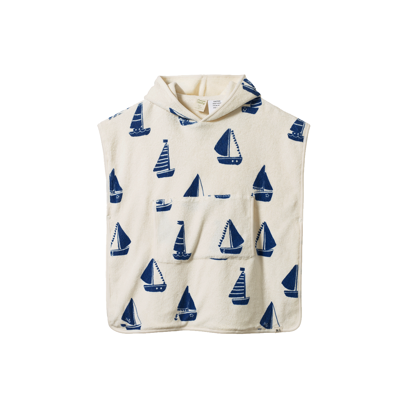 ORG COTTON PONCHO TOWEL | Regatta Print Terry-Web-front