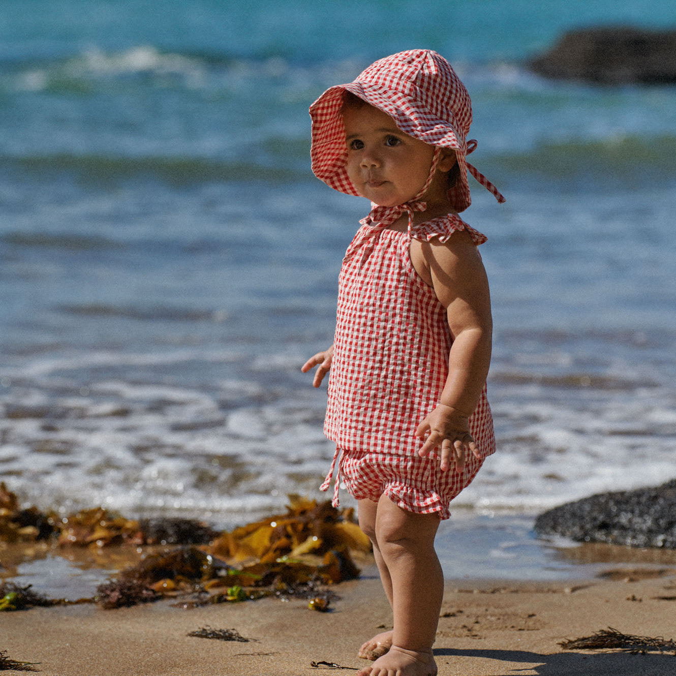 PETAL SET GINGHAM | Red Check-Extra Img - 1