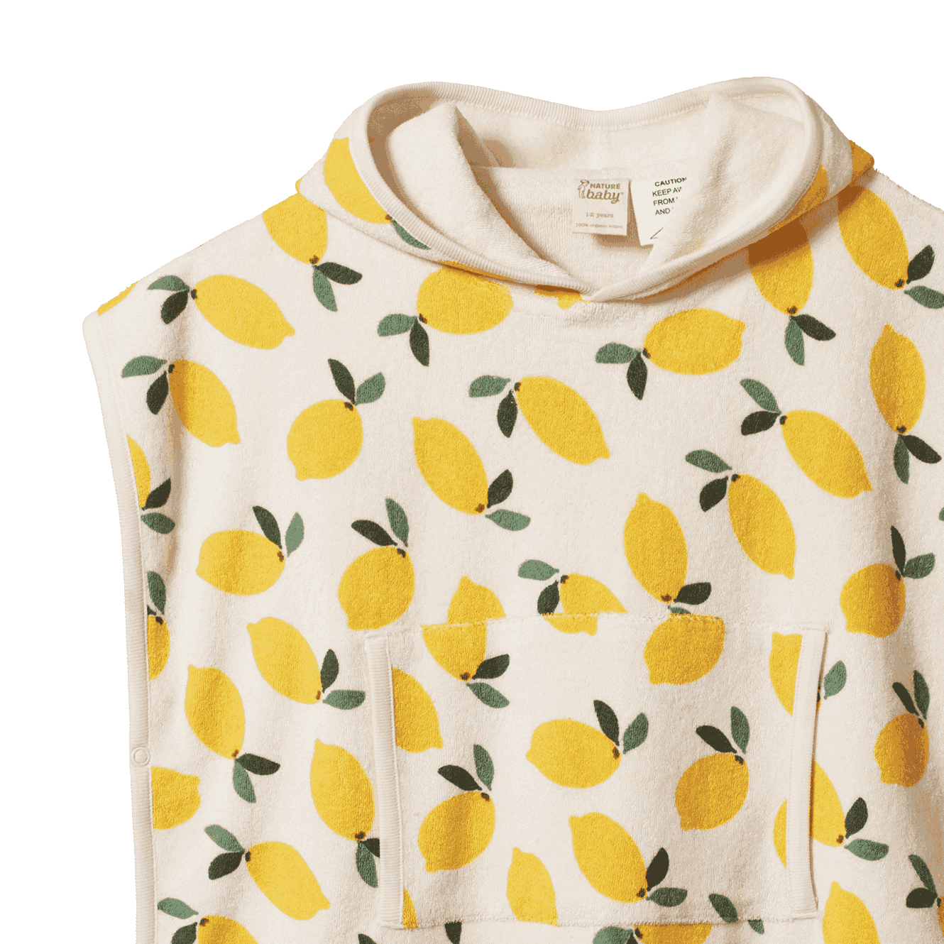 PONCHO TOWEL | Lemon Print Terry-Extra Img - 2