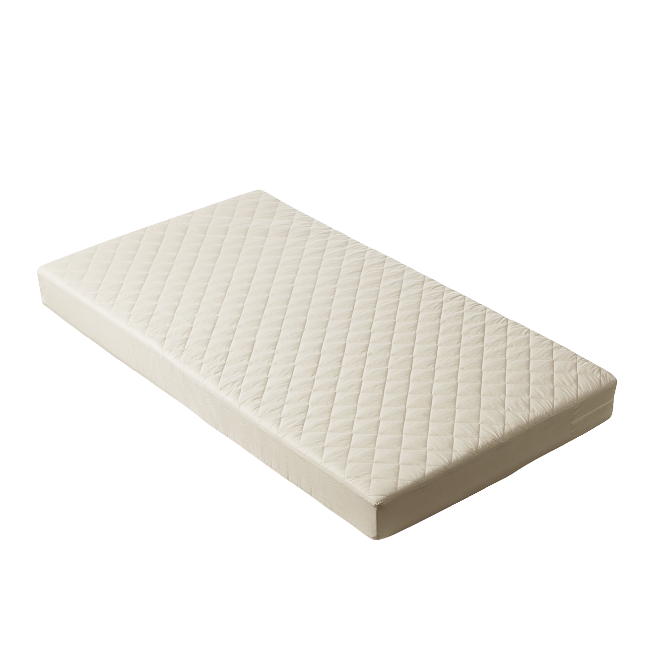 QUILTED WOOL & LATEX COT MATTRESS | Natural-Web-front