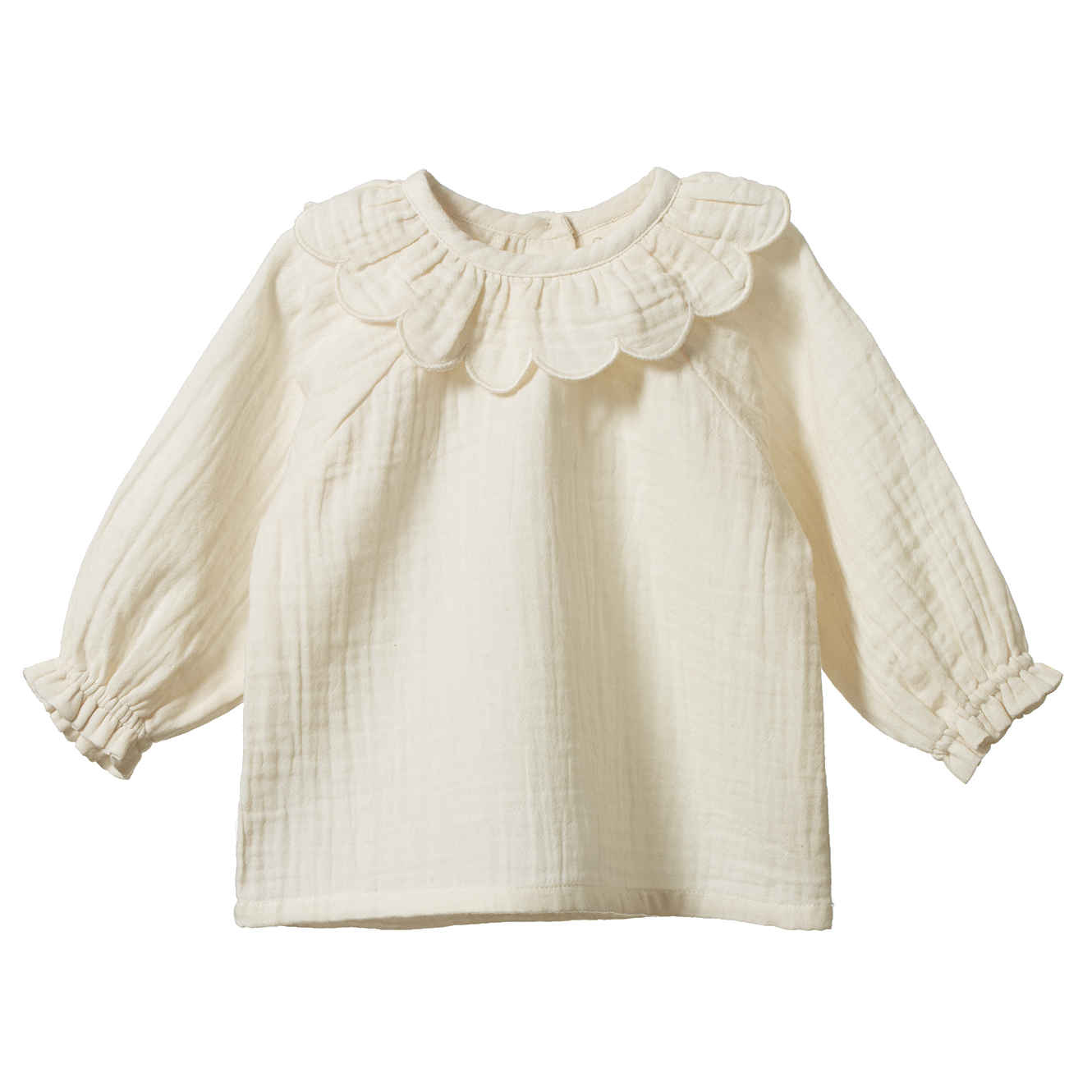 RUFFLE CAMERON BLOUSE | Natural Crinkle-Web-front