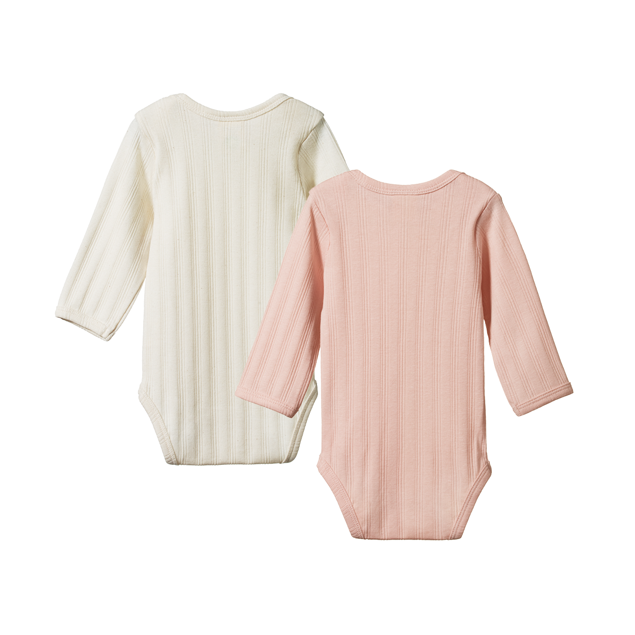 L/S BODYSUIT DERBY 2 PACK | Natural/Rose Bud-Web-hover