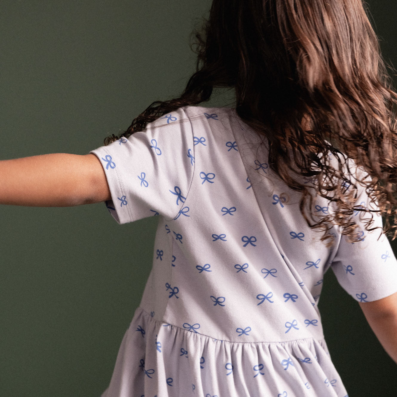 SATURDAY DRESS | Ribbons Zen Blue Print-Extra Img - 1