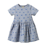 SATURDAY DRESS | Ribbons Zen Blue Print-Web-front