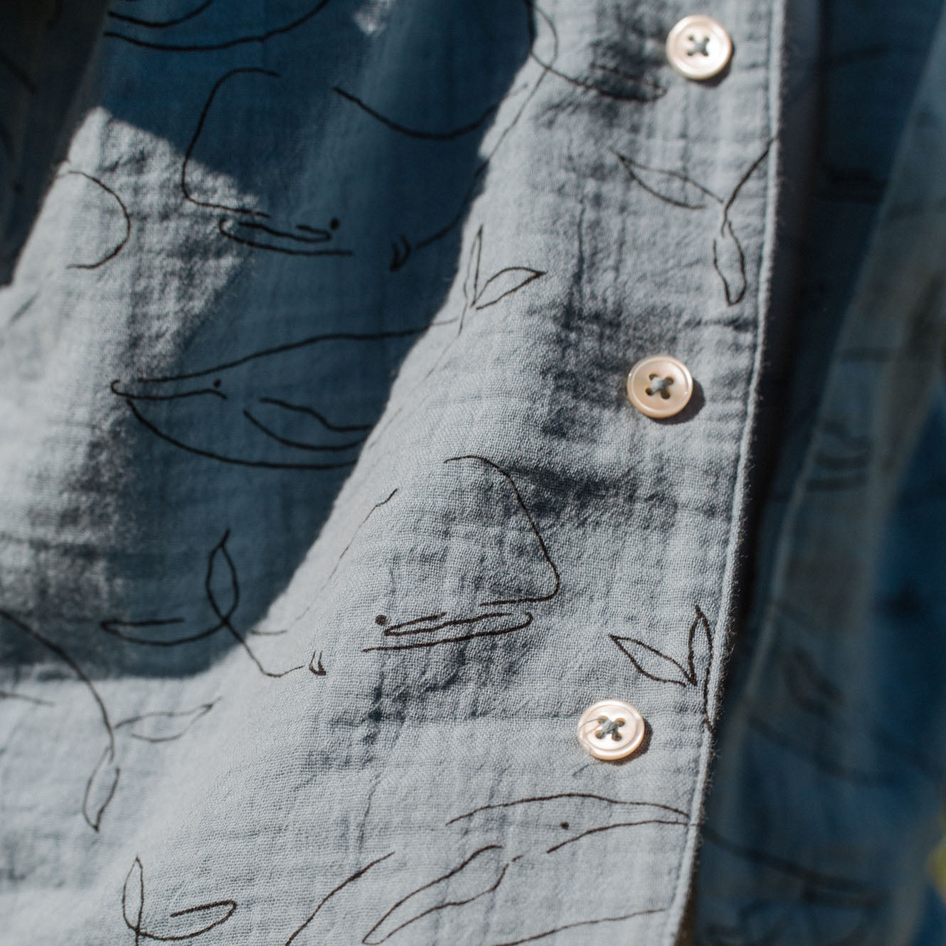 SEREN SET MUSLIN | Blue Whale Print-Extra Img - 1