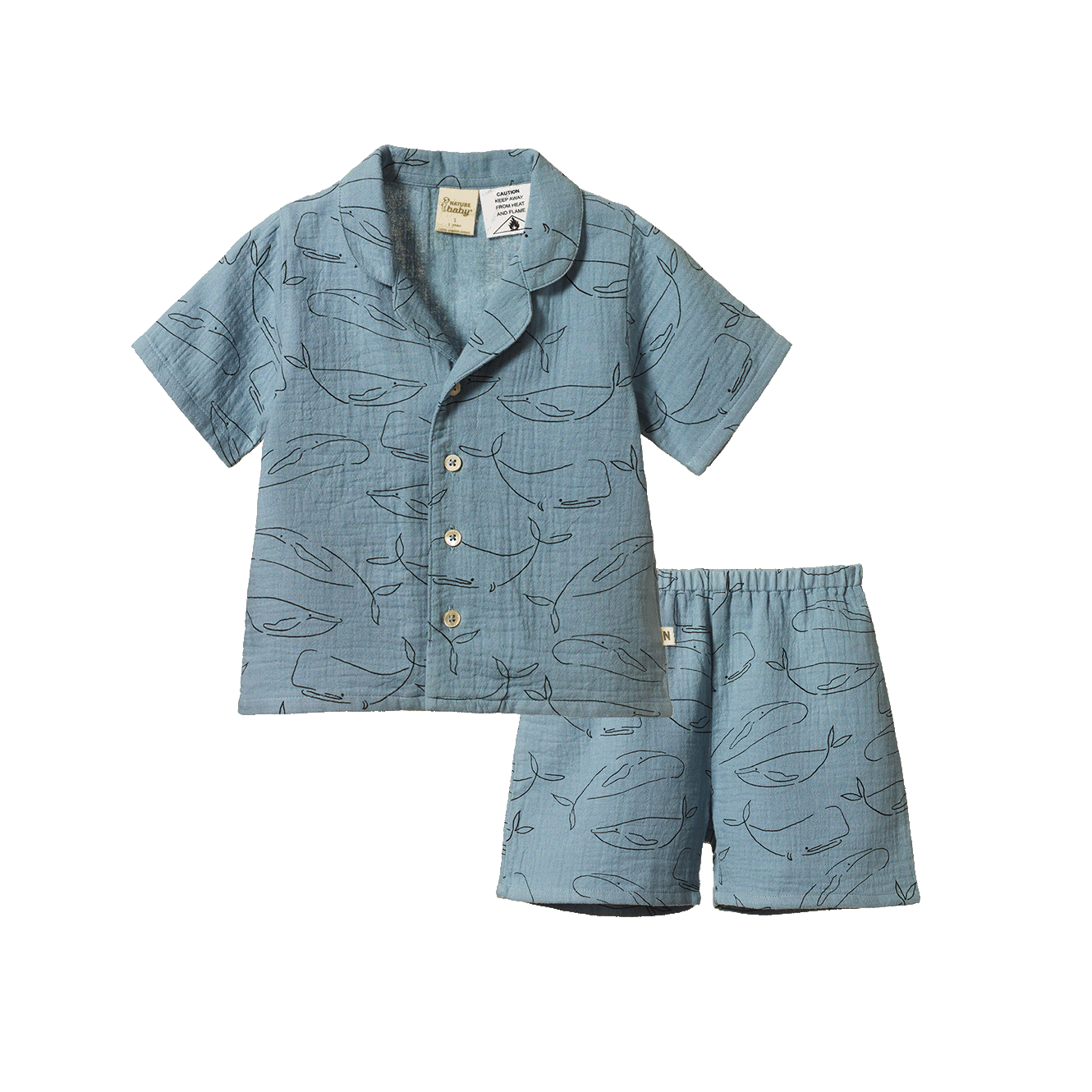 SEREN SET MUSLIN | Blue Whale Print-Web-front