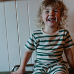 SHORTIE PYJAMA SET | Peppermint Holiday Stripe-Extra Img - 1