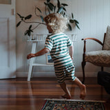 SHORTIE PYJAMA SET | Peppermint Holiday Stripe-Extra Img - 2