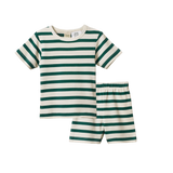 SHORTIE PYJAMA SET | Peppermint Holiday Stripe-Web-front