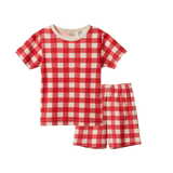 SHORTIE PYJAMA SET | Red Crispin Check-Web-front