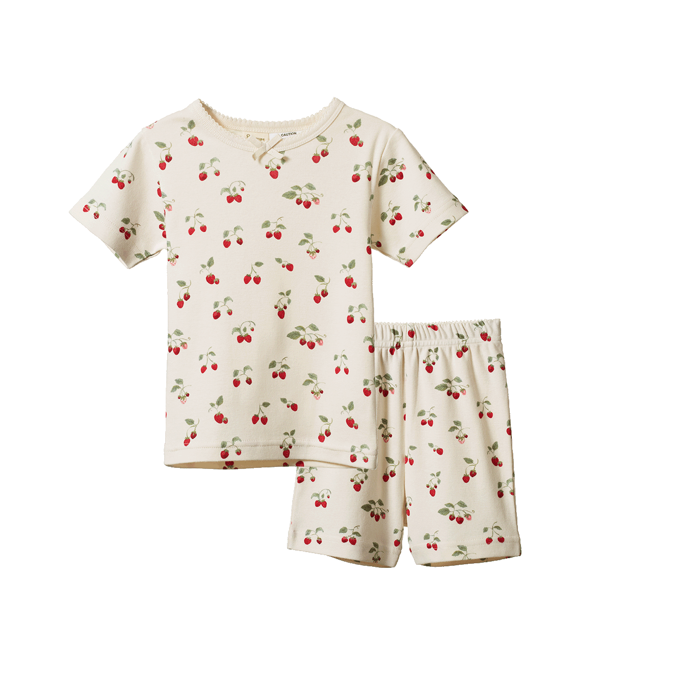 SHORTIE PYJAMA SET | Strawberry Blush Print-Web-front