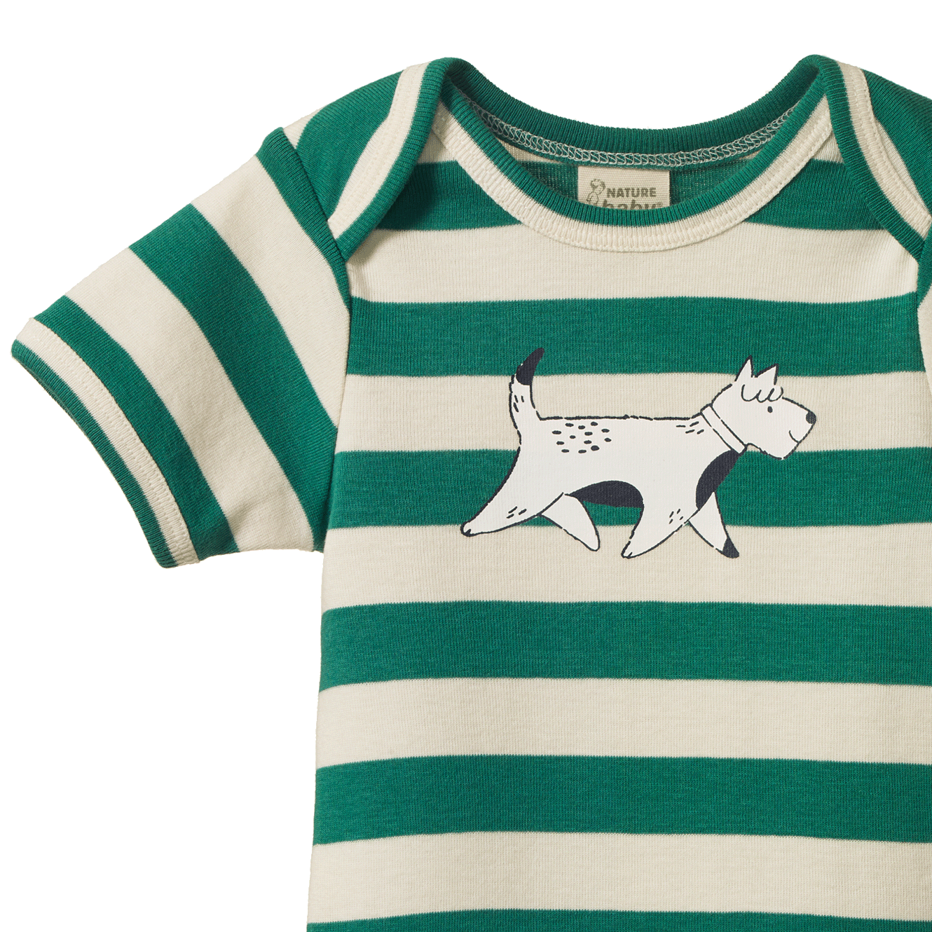 SHORT SLEEVE BODYSUIT | Dog Walk Peppermint Print-Web-hover