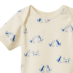 SHORT SLEEVE BODYSUIT | Dog Walk Print-Extra Img - 1