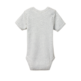 SHORT SLEEVE BODYSUIT | Grey Marl Stripe-Web-hover