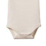 SHORT SLEEVE BODYSUIT | Lilac Pinstripe-Extra Img - 3
