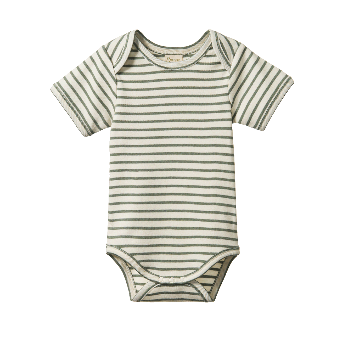 SHORT SLEEVE BODYSUIT | Nettle Sailor Stripe-Web-front