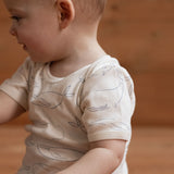 SHORT SLEEVE BODYSUIT | Whale Print-Extra Img - 1