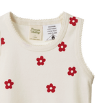 SINGLET PYJAMA SET | Flora Red Print-Extra Img - 1