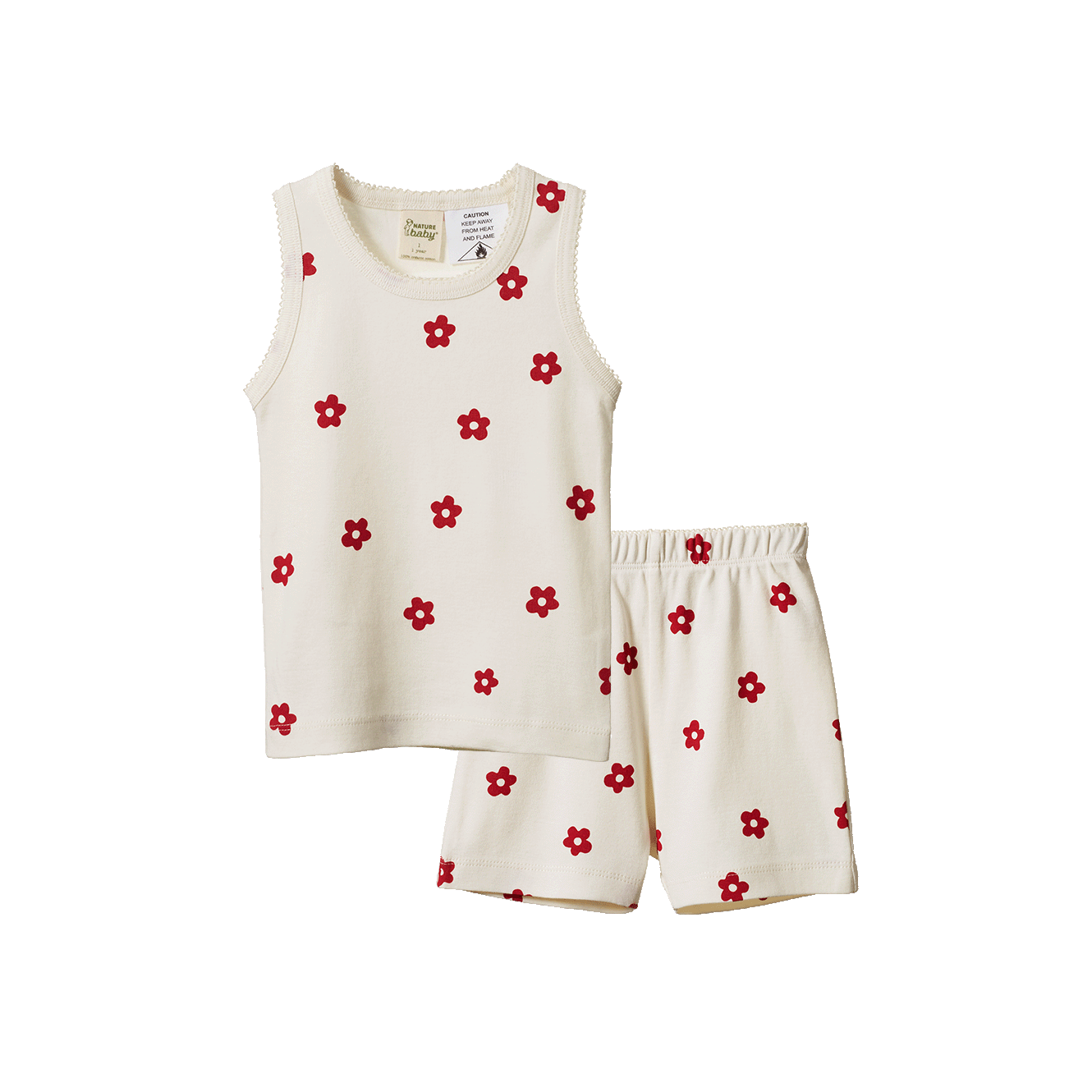 SINGLET PYJAMA SET | Flora Red Print-Web-front