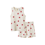 SINGLET PYJAMA SET | Flora Red Print-Web-front