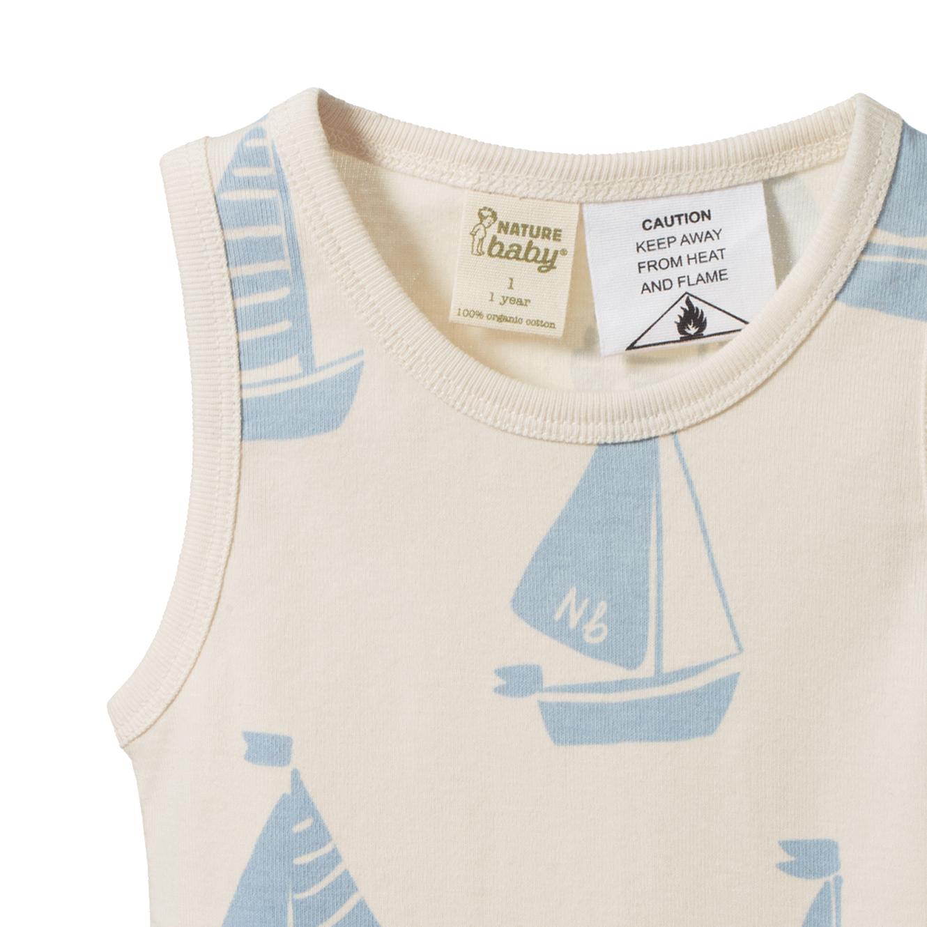 SINGLET PYJAMA SET | Regatta Blue Print-Extra Img - 2