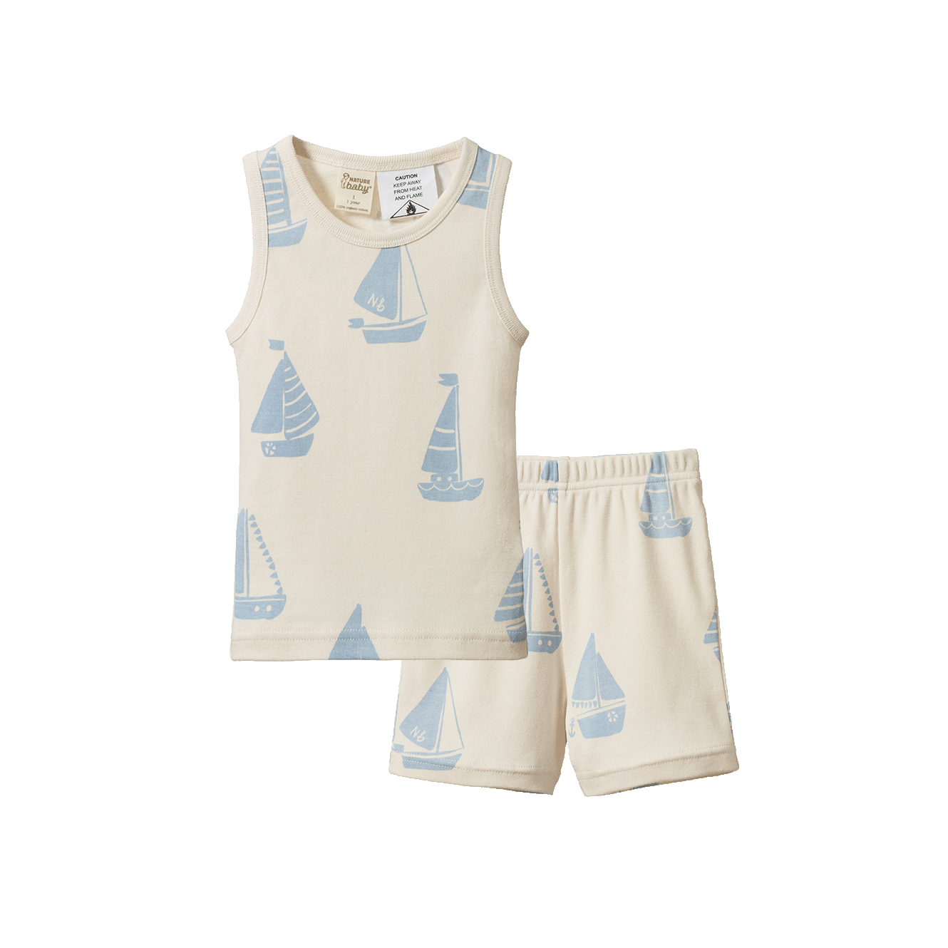 SINGLET PYJAMA SET | Regatta Blue Print-Web-front
