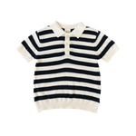 STEVIE POLO | Navy Bold Stripe-Web-front