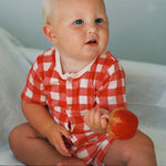 SUMMER SLEEPY SUIT | Red Crispin Check-Extra Img - 3