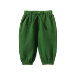 SUNNY PANTS MUSLIN | Fir Green-Web-front